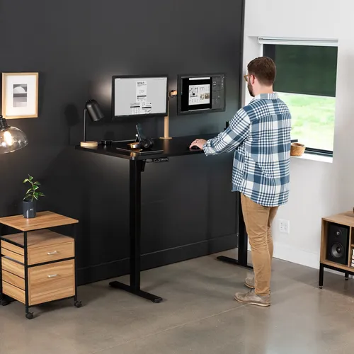 Soporte De Escritorio Para Doble Monitor Vivo Stand-v002-wd