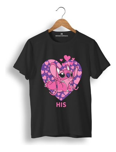 Remera: Stitch Love (his)  Memoestampados