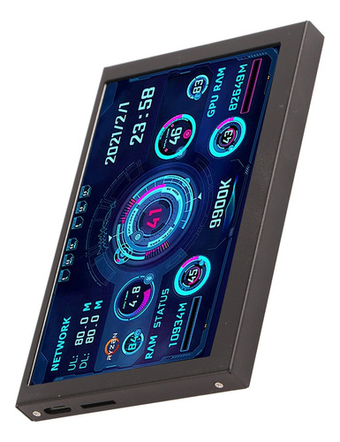 Monitor De Datos De Cpu Para Pc, Usb C Tipo C De 5 Pulgadas