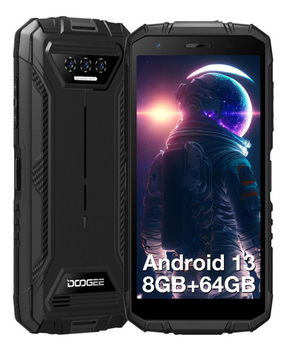 1 Doogee S41t Dual Sim Android 13 Rugged Phone 5.5 Ips Hd+ 6300 Mah 8gb Ram+64gb Rom Ip68impermeabilización/ip69k /nfc/otg/bluetooth5.0/face Unlock