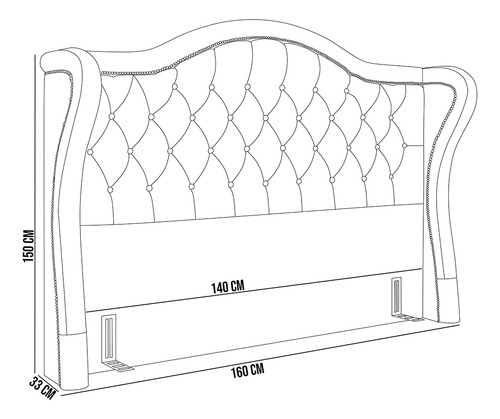 Cabeceira Cama Box Casal Quarto 140cm Lisboa Linho Bege