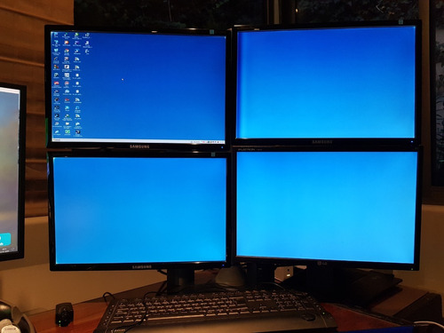 Pc Asus Core 2 , 4 Monitores 19 , 4 Tarj. Ati, Pedestal Pro