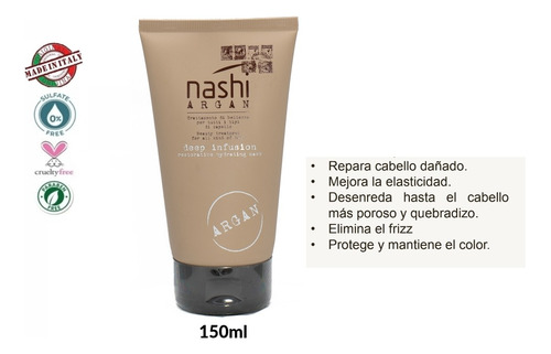Mascara Hidratante Nashi Argan 150ml Cuidado Capilar Origina