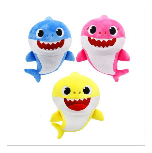 Peluche Baby Shark 40cm With Sound Color Azul