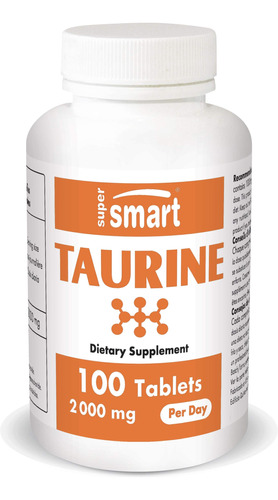 Supersmart - Taurina 2000 Mg Por Da - Aminocidos Antioxidant