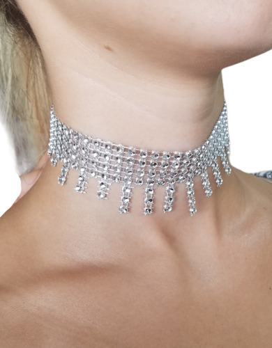 Choker Collar Simil Strass Brillos