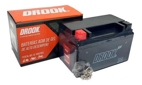 Bateria Motos Drook Ytx7a-bs Gel Tornado Cbx250