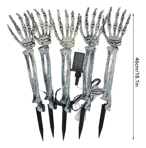Estacas Led 5 En 1 De Plástico Skeleton Arm