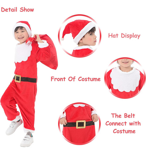 Disfraz De Navidad Para Niños Con Accesorios, Disfraz De Nav