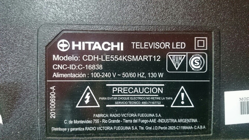 Flex Tv Hitachi Modelo Cdh-le554ksmart12 