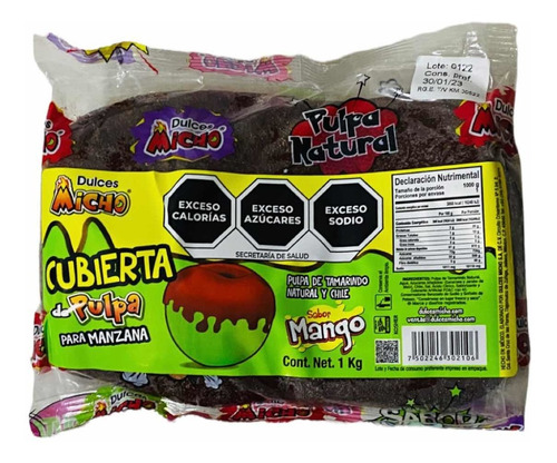 Micho Pulpa Natural Sabor Mango Cubierta De Manzanas 1kg