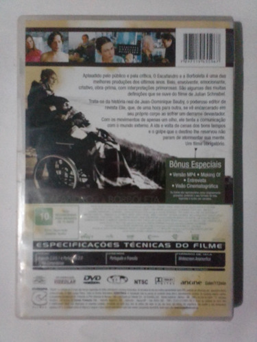 Dvd O Escafandro E A Borboleta - Original Dublado (Usado)
