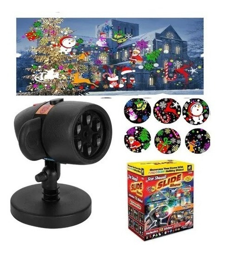 Luces Led Proyector 12 Tarjetas Navidad Halloween