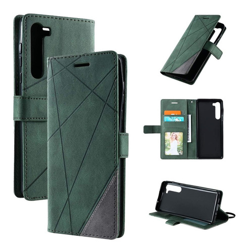 Funda Flip Para Motorola Edge 5g Xt2063-2/xt2063-3/verde