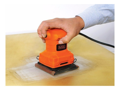 Lijadora profesional orbital Black+Decker BS200 naranja 50Hz 200W 220V