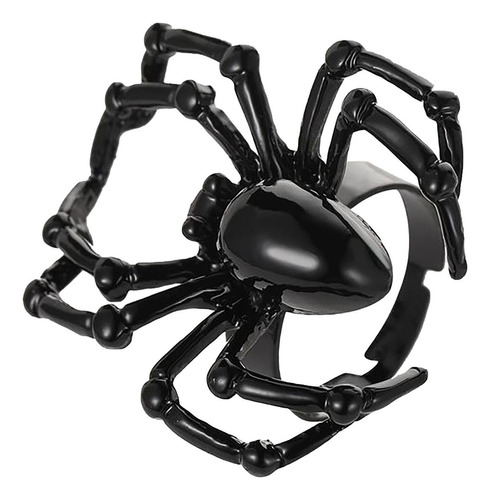 W Ring Halloween Divertida Araña Personalidad Abierta Goteo