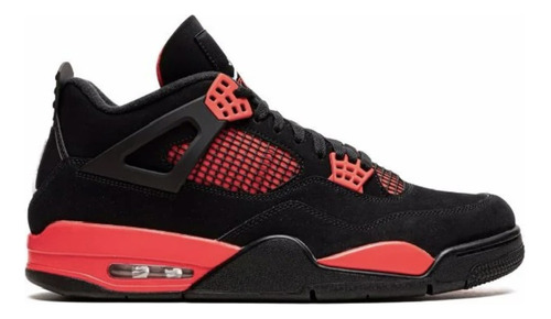 Jordan 4 Thunder Negro Con Rojo Talla 26