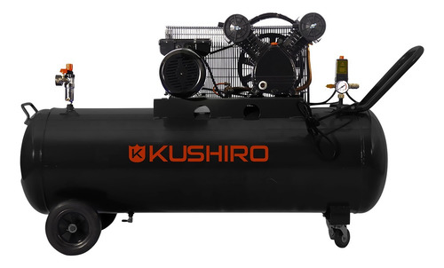 Compresor De Aire A Correa 3 Hp 150lts 220v 8 Bar Kushiro Color Negro Fase Eléctrica Monofásica Frecuencia 50/60 Hz