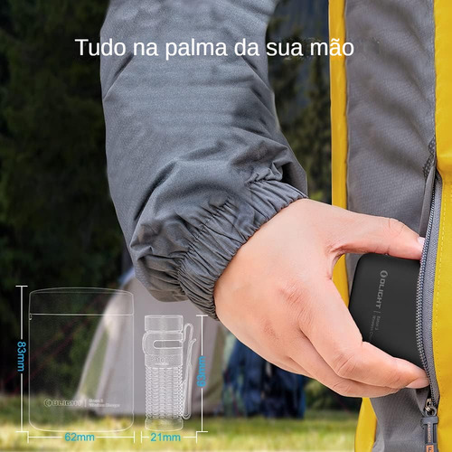 Lanterna Olight Baton 3 Case Recarga 1200 Lumens Aluminum