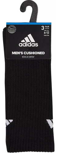 adidas Men's Cushioned 3.0 Crew Calcetas 3-pack