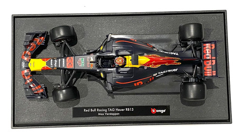 Burago Auto Red Bull F1 Rb13 #33 Max Verstappen 1:18 (2017) Negro (Usado)
