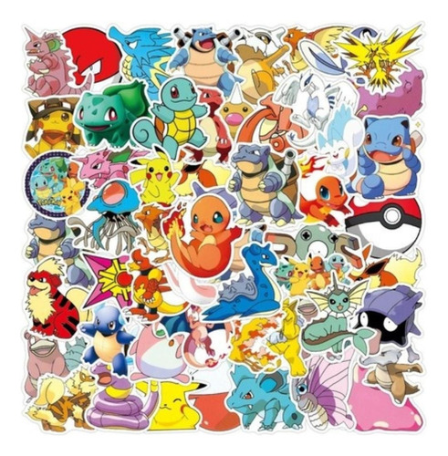 50 Stickers Pokémon 