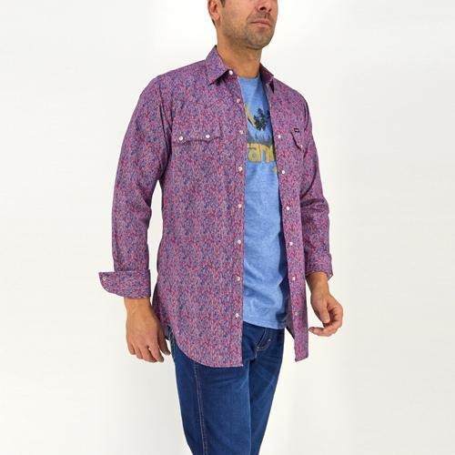 Imagen 2 de 6 de Camisa Vaquera Wrangler Hombre Manga Larga G60