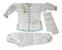 Comprar Traje Wushu Kung Fu Blanco Mang Larga C\u002Fdragón Bordado 1,60m