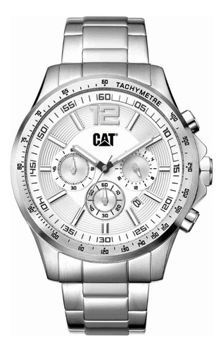 Reloj Cat Ad.143.11.232 Boston Chrono Hombre Oficia Color De La Malla Plateado Color Del Bisel Plateado Color Del Fondo Blanco