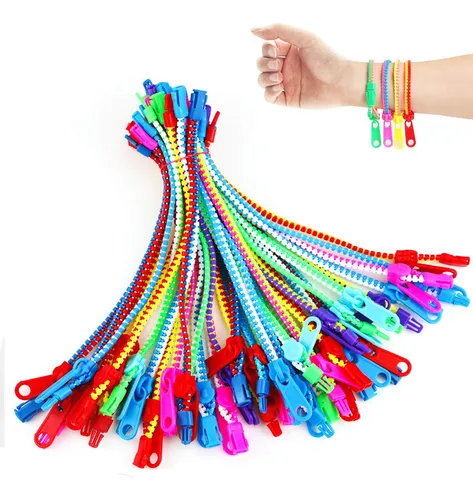 50 Pulseras Con Cremallera: Recuerdos Para Fiestas De Cumple
