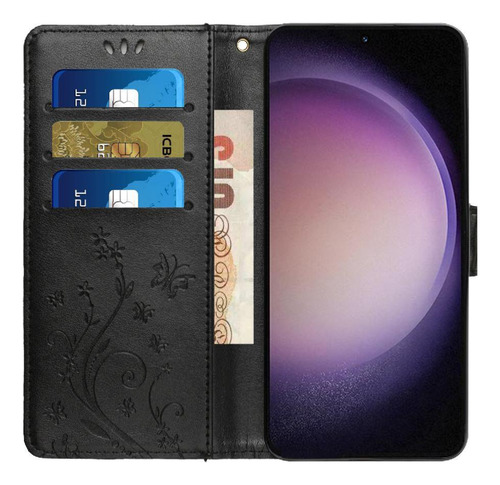 Funda Con Tapa Para Samsung Galaxy A36, Correa De Muñeca Con Función Atril, Piel Sintética, Tarjetero, Cierre Magnético