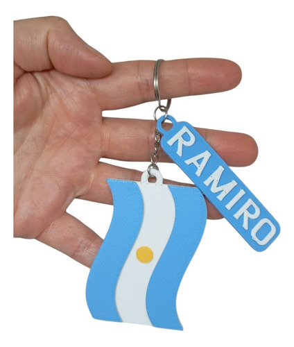 Souvenir Llavero Bandera Argentina Escarapela Con Nombre