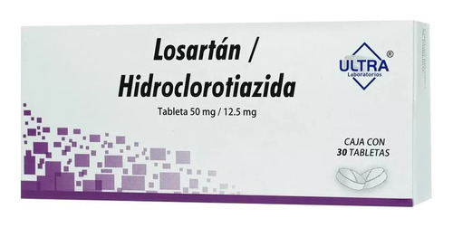 Losartán / Hidroclorotiazida 50/12.5mg C/30 Tabs Ultra