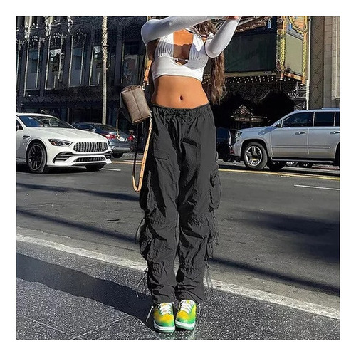 Pantalones De Mujer Cargo Pants Tipo Suelto Moda Para Dama