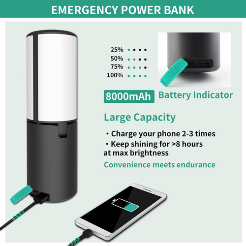 Linterna Recargable De 8000 Mah Para Campamento