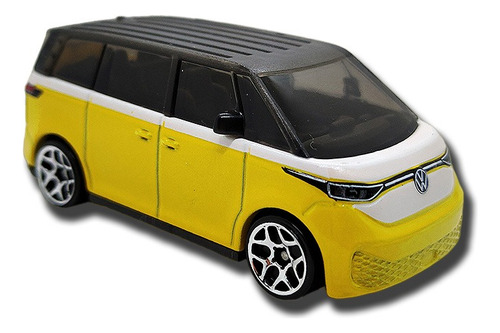 Carro Em Miniatura Mattel Kombi Id Buzz - Kombi Elétrica - Nova Kombi - Kombi 2023 - Vw Kombosa - Komb 2023 1:64 Amarelo