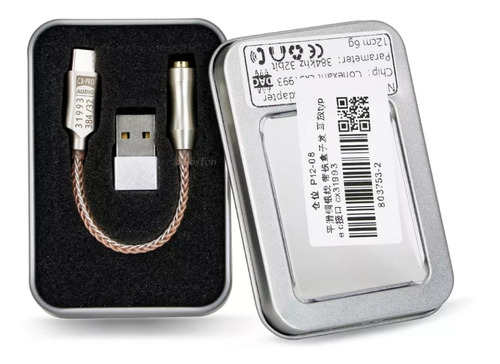 Dac Hifi Keysion Adaptador Fone De Ouvido 3.5 Mm Para Usb C