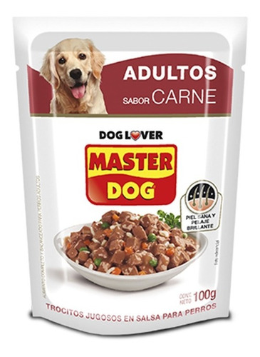 Sachet Máster Dog Adulto Carne 100grs X 20uds / Catdogshop
