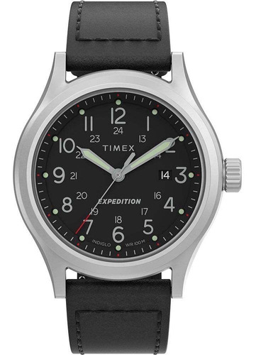 Reloj Mujer Timex Tw2v07400vq Cuarzo Pulso Negro En Cuero