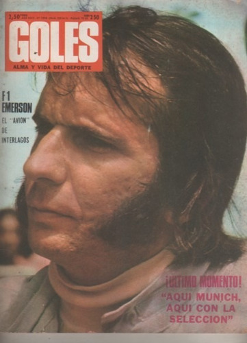 Revista Goles * N° 1258 Año 1973 Fittipaldi, Boca, Cocco