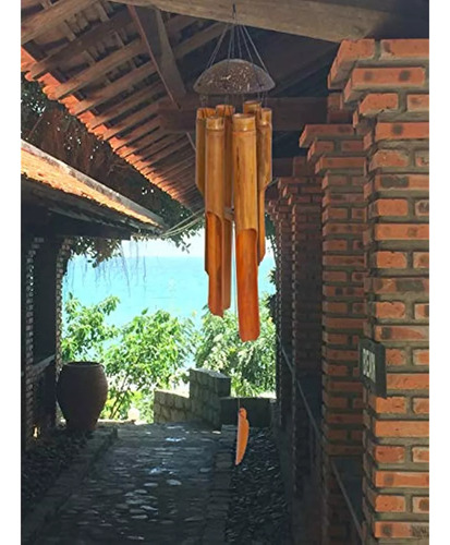 Campanas De Viento De Bambú Y Carillones De Coco Hechos A Ma