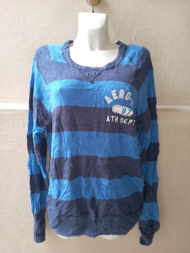 Sueter  Azul Aeropostale Talla L De Hombre (35)-t39 