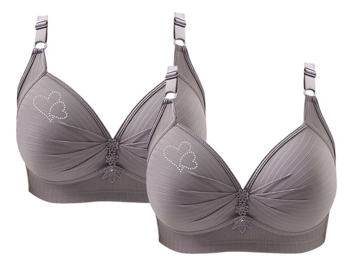 W Bras Con Estampado Para Mujer, 2 Unidades, Juntas, Talla G