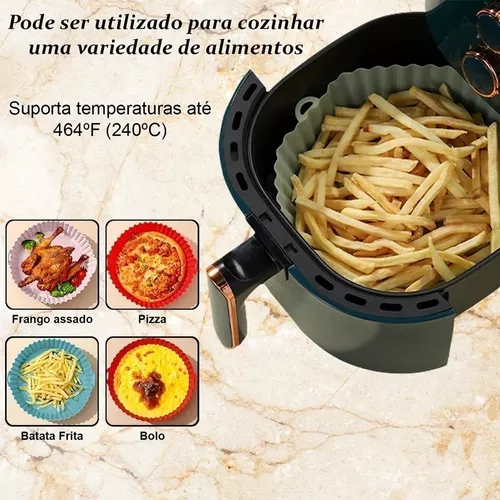 Forma Silicone Antiaderente Forro Reutilizável Air Fryer