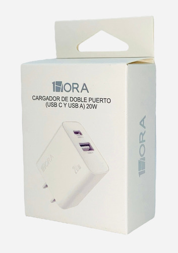 5 Cargadores 1hora Doble Puerto Usb A Usb C Turbo 20w Gar161