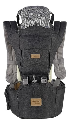 Portabebés Ergonómico Sonmei Con Asiento De Cadera, 360°