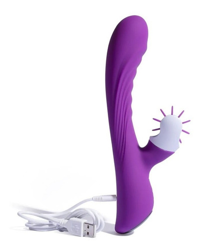 Platanomelón - Vibrador Conejito Lyo - Lenguas Giratorias Color Lila