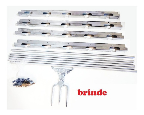 Suporte Inox Churrasqueira 75cm Rf 10.