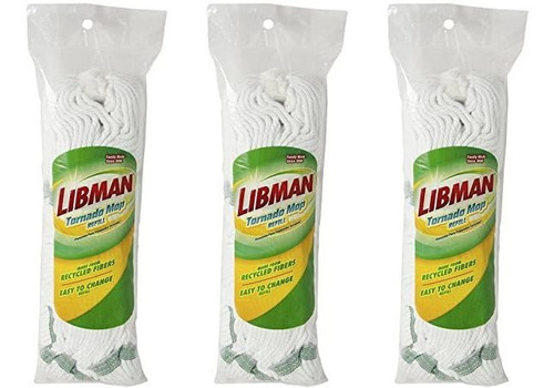 Libman Tornado Fregona Recargas, 3 Pack - 1209