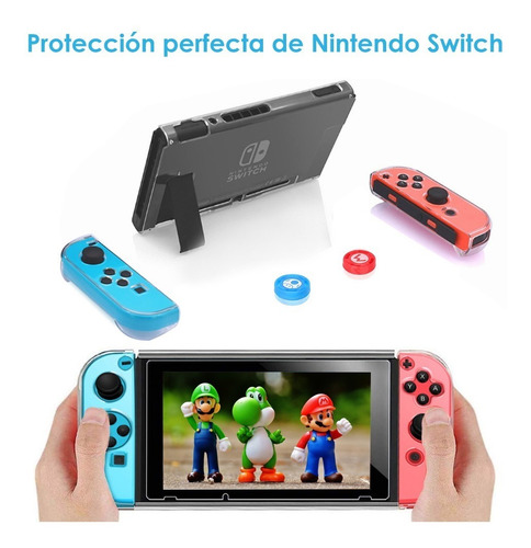 Imagen 6 de 8 de Estuche Protector Para Nintendo Switch Normal Pack 17 En 1